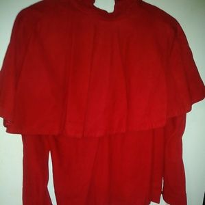 Red Suede Trench Top from the 80s